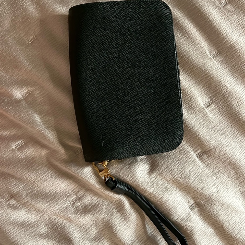 Authentic LV clutch dark green - open to offer - cleaning my closet
